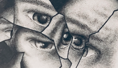 Thumbnail of a black-and-white drawing of several eyes.